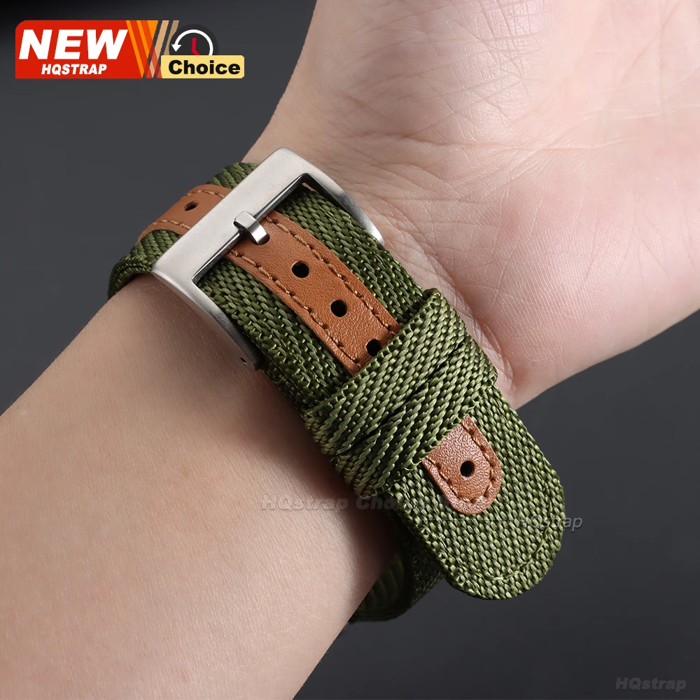 Quick Release Nylon Woven Universal Watch Strap - Men's & Women's Replacement Watchband