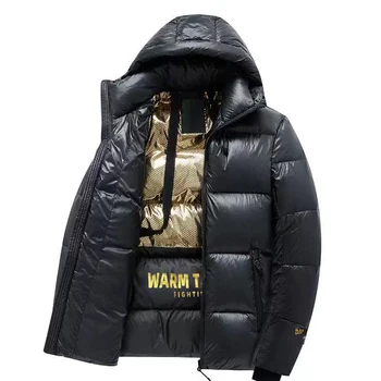 Capispalla casual da uomo con cappuccio Cappello staccabile Abiti Parka Cappotto Uomo Nuovi uomini Nuovo autunno inverno caldo Parka impermeabile Cappotto giacca 1