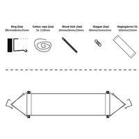 Portable Foot Hammock Polyester Desk Rest Foot Put Adjustable Rest Tables Foot Put Feet Swing Footrest for Office Home Camping 5