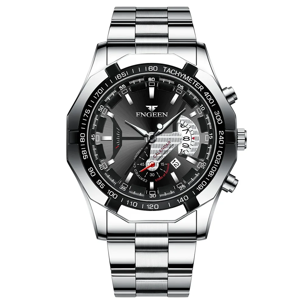 

NEW Watch Men Top Luxury Brand Stainless Steel Business Quartz Mens Watches Hollow Out Casual Sport Wrist Watches for Men