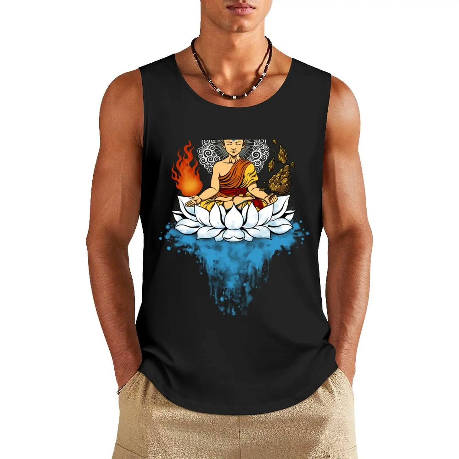

Enlightenment Tank Top sleeveless shirt man fitness clothing for men Short sleeve