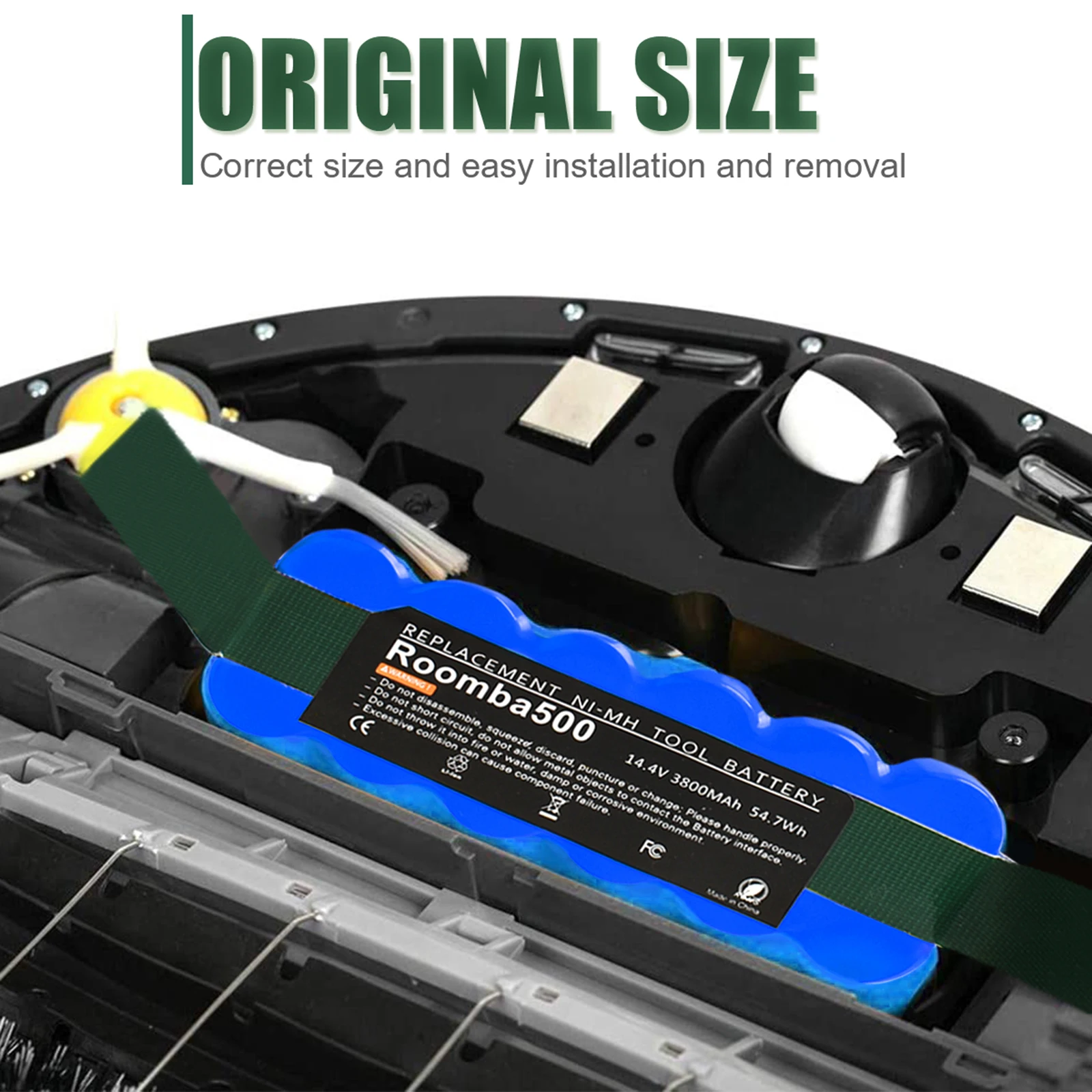 Batteria per iRobot Roomba 500 Batteria di ricambio 5000mAh Li-ion 600 700 800 Serie 560 580 650 760 14.4V Batteria per aspirapolvere - immagine 5
