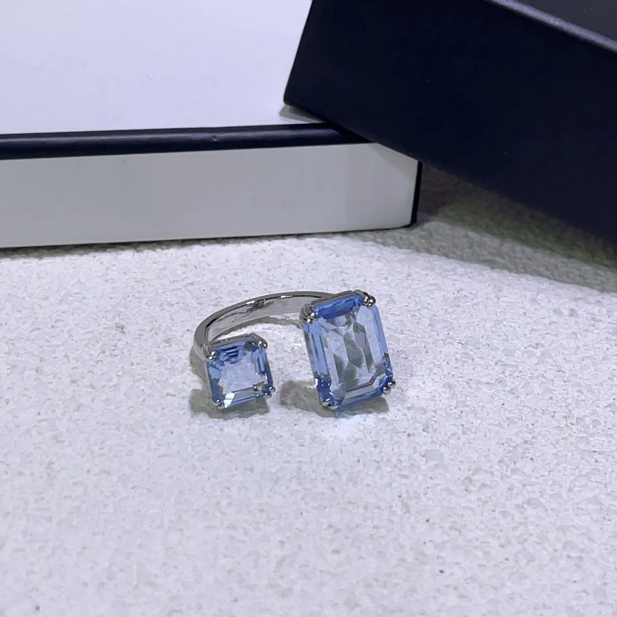 귀 클립 오픈 링 조절 가능 패션 핑크 블루 그린 지르콘 크리스탈 하이 크리스탈 쥬얼리 세트 여성용 고급 로맨틱 선물