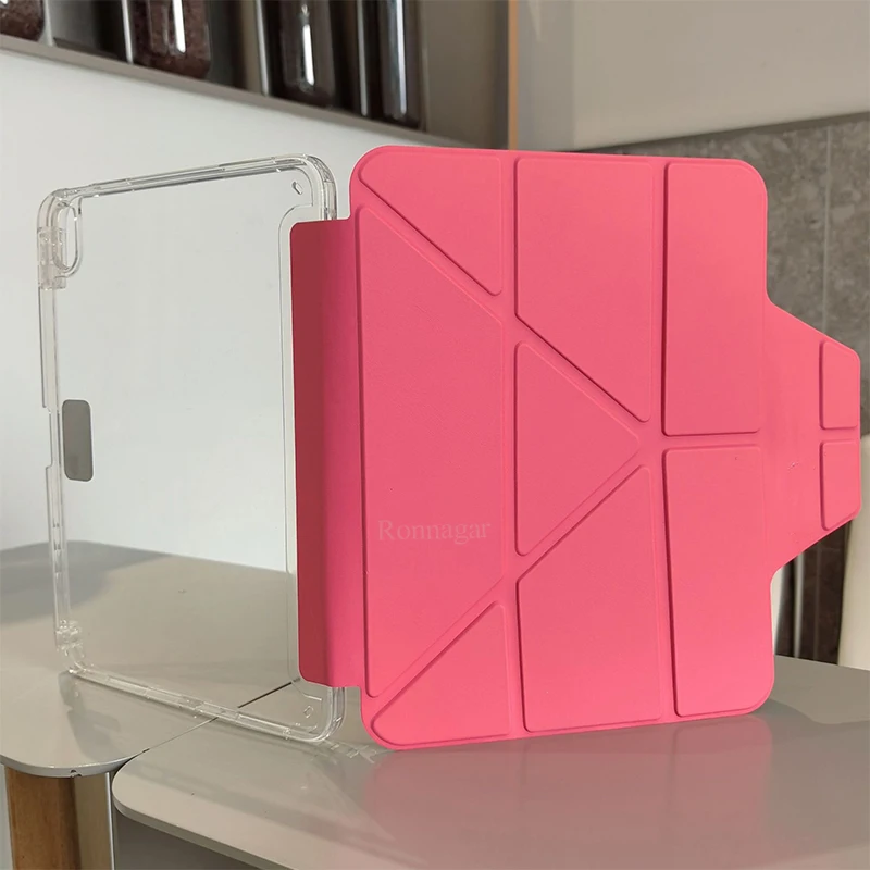 Slim  Y-Folding Case with Clear Acrylic Back and S Pen Holder