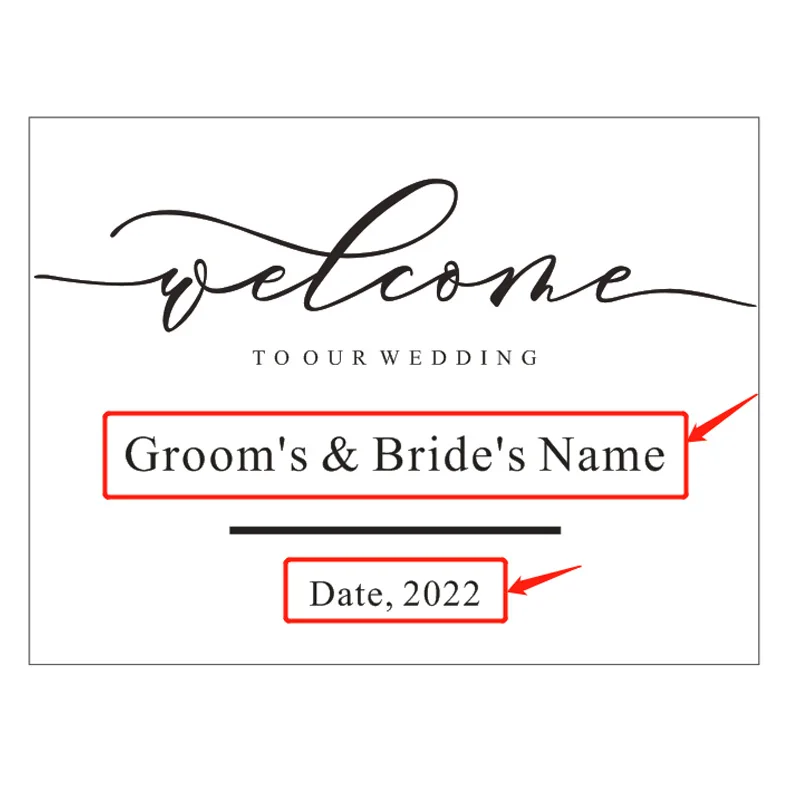 Frosted Acrylic Wedding Welcome Garden Backdrop Sign Wedding Decoration Sign Board Country accessories