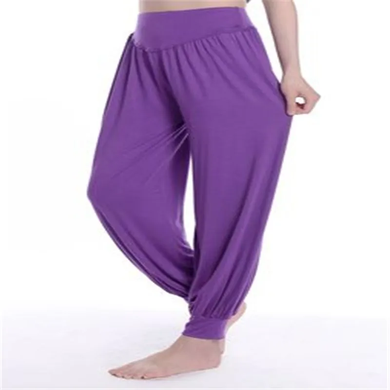 

New Women casual harem pants high waist dance pants dance club wide leg loose long bloomers trousers