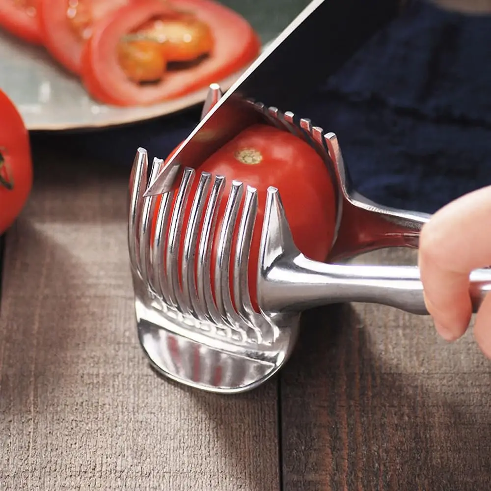 Onion Slicer Lemon Slicer Tomato Multipurpose Handheld Round Fruit Tongs of Onions Vegetables Tools