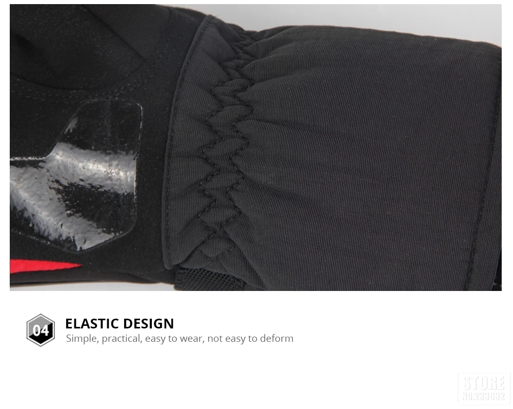 Winter gloves detailed view