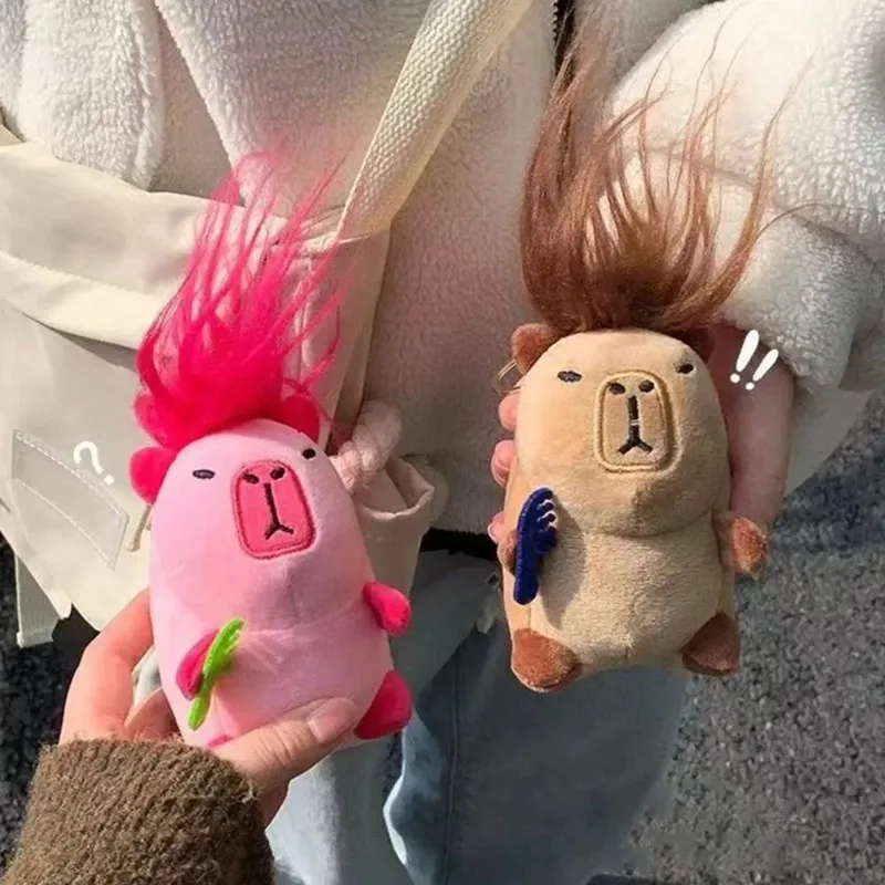 Cute Capybara Plush Keychain Doll Pendant