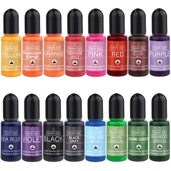 16 couleurs bougie cire Pigment Colorant Non toxique bougie de soja cire Pigment liquide colorant cire de soja bricolage savon colorants bougies faisant des fournitures 1