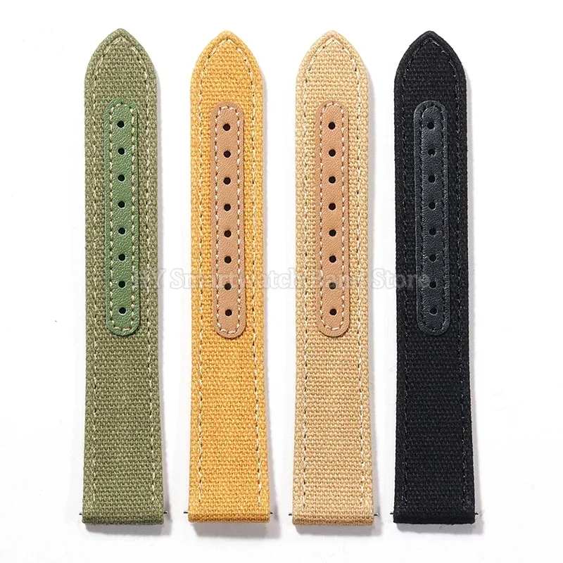 Premium Nylon Quick Release Watch Strap – 20mm/22mm Replacement Wrist Band in Classic Weave Design