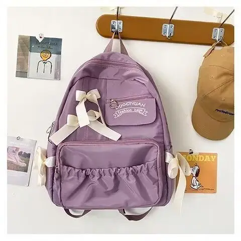 Japanese Cute Bow Y2k Fashion School Bags Backpack Travel Bag High-capacity Storage Bag Student Package Kawaii Back Pack 3