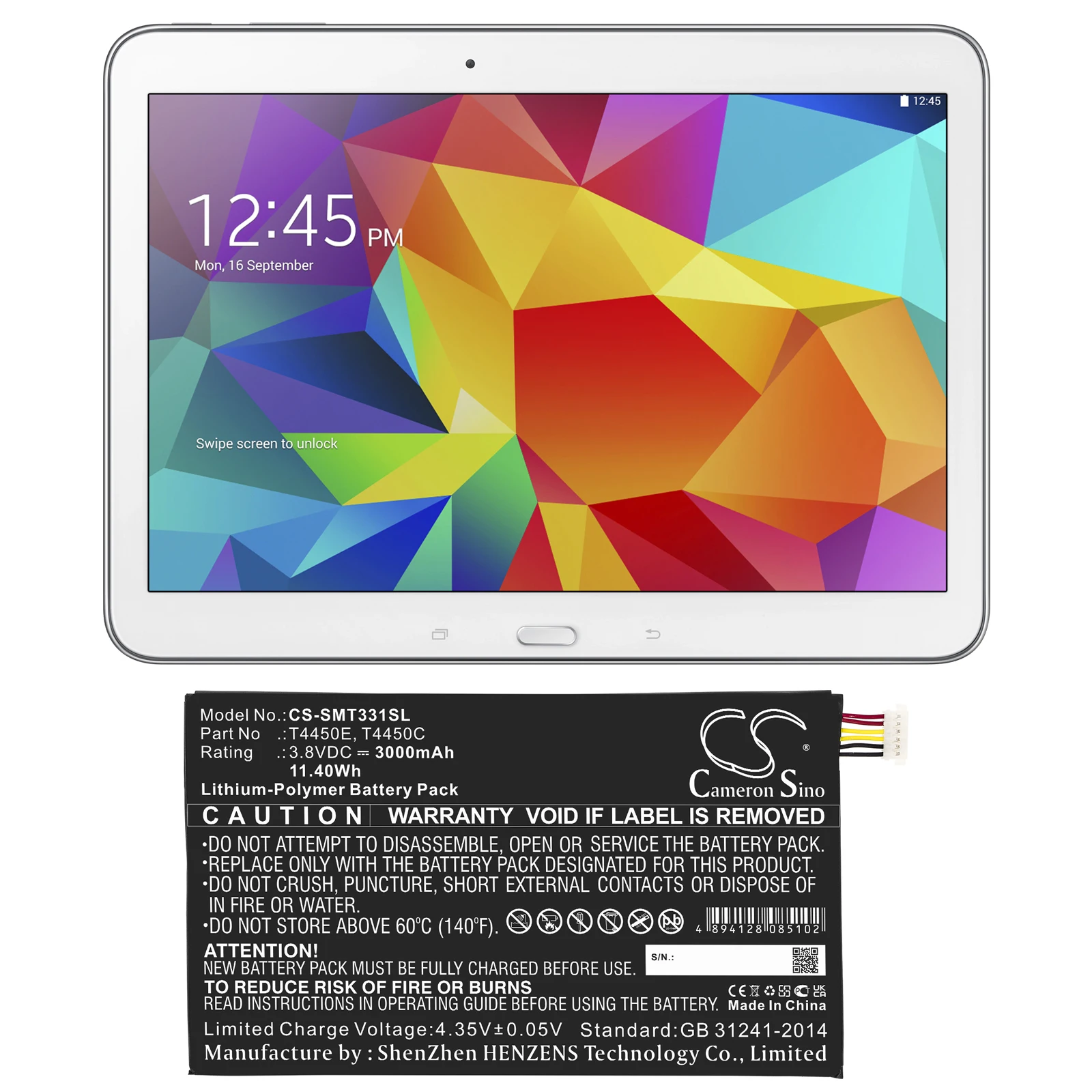 Batteria Tablet Per Samsung T4450C T4450E Galaxy Tab 4 Sm-T337V 4 8.0 Lte Millet 4 8.0 Wi-Fi 8.0 Sm-T335F3