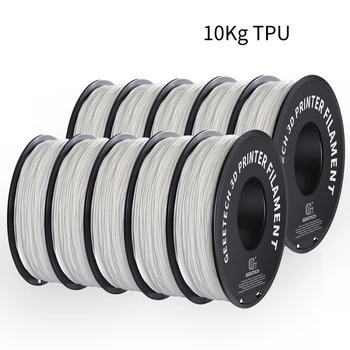 GEEETECH 10Kg TPU 3D Printer Filament material 1kg 2.2LBS/Spool 1.75mm Plastic Vacuum Packaging Non-Toxic Shore Hardness 95A 1