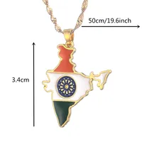 India Map Flag Pendant Necklaces Indian Jewelry 2