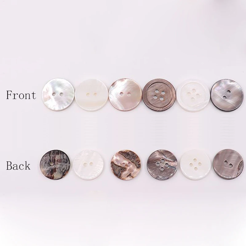 10Pcs Natural Pearl Shell Buttons for Clothing Sewing Accessories Scrapbooking DIY Crafts Garment Decoration Round Shell Button 2