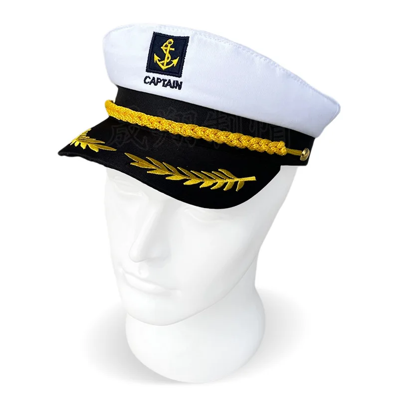 Adjustable Adult Yacht Captain Hat for Parties