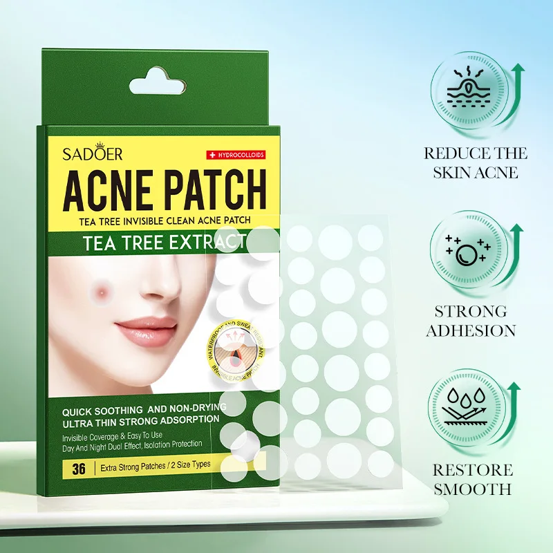 SADOER Invisible Acne Patches Removal Pimple Anti-Acne Hydrocolloid Patches Spots Marks Concealer Repair Sticker Waterproof