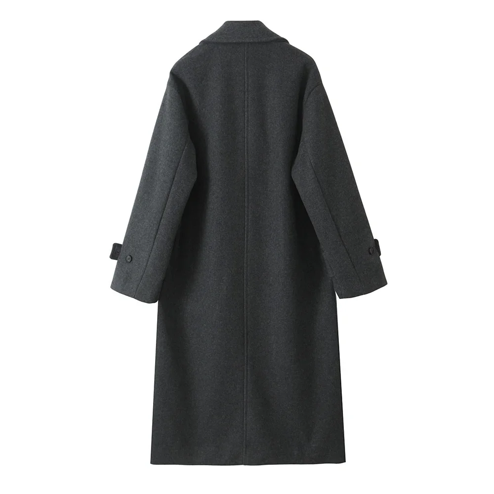 2025 Autumn/Winter New Product: Women's Wear High End Casual Soft Loose Collar Long Sleeve Coat Coat 3