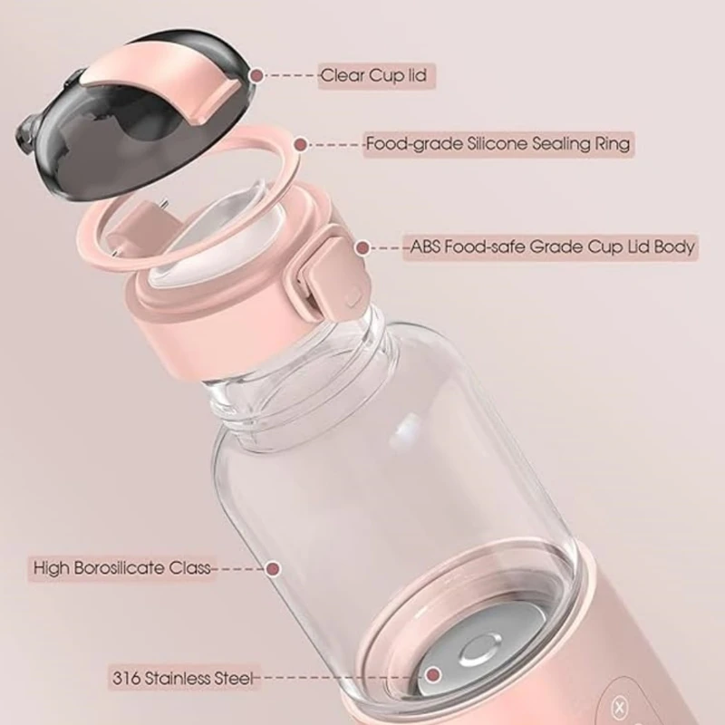 Wirless Electric Baby Bottle Heater Milk USB Rechargeable +1/+1℃ Temperature Control & Display Portable Baby Bottle Warmer