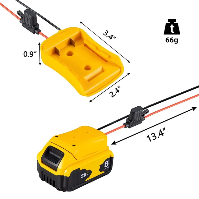 Conversion Kit Power Wheel Adapter Compatible For Dewalt 20V