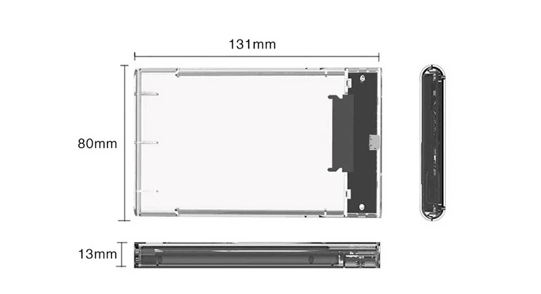 hard disk box UTHAI G06 USB2.0 HDD Enclosure 2.5inch Serial Port SATA SSD Hard Drive Case Support 4TB transparent Mobile External HDD Case external hdd box 2.5