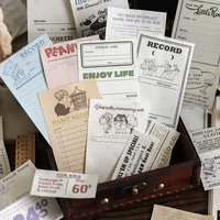 Journal GO 50sheets Creative Vintage Memo Pads Scrapbooking Collage Stationery Junk Journal Retro Notes Paper for School Office 1