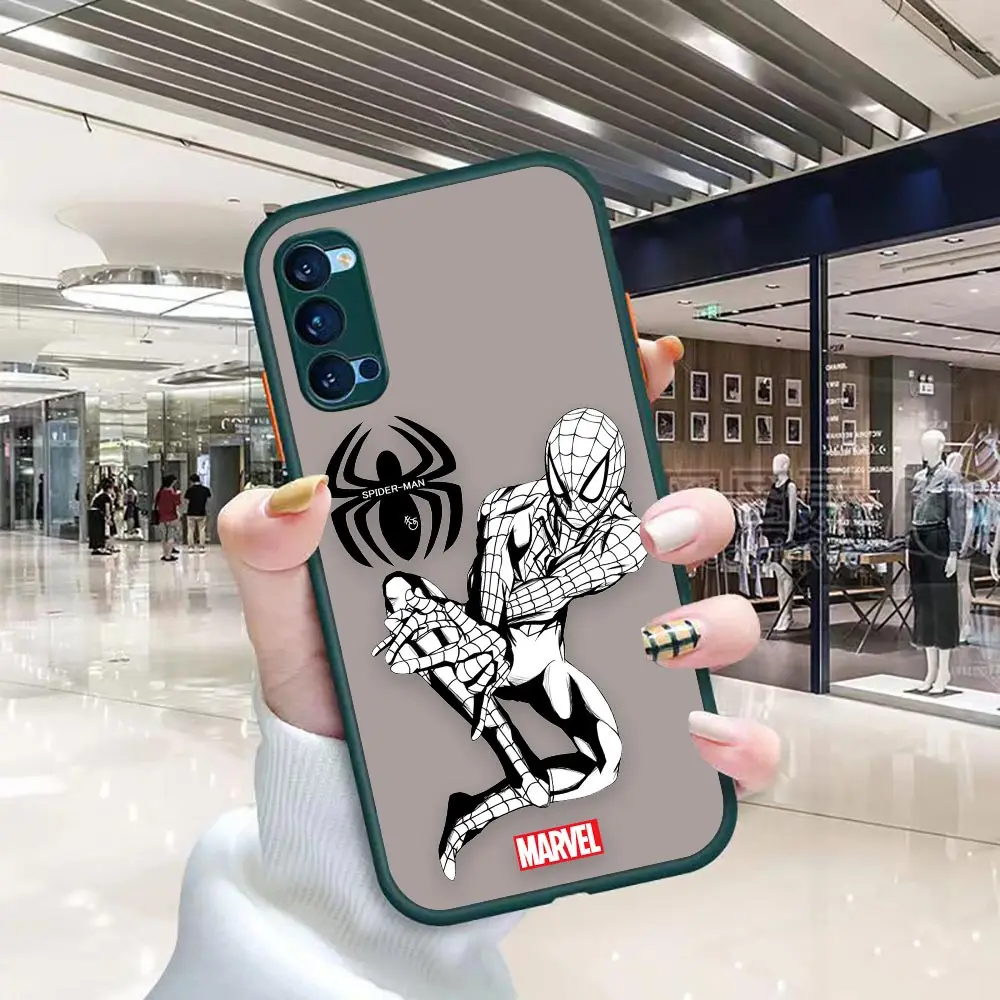 thumbnail image 1 of Marvel Spider-Man Iron Man Sketch Shockproof Case Funda For OPPO RENO 7 7Z 8 2 2F 3 4 5 6 6Z PRO PLUS 5G 4G Clear Hard TPU Case, 1 of 5