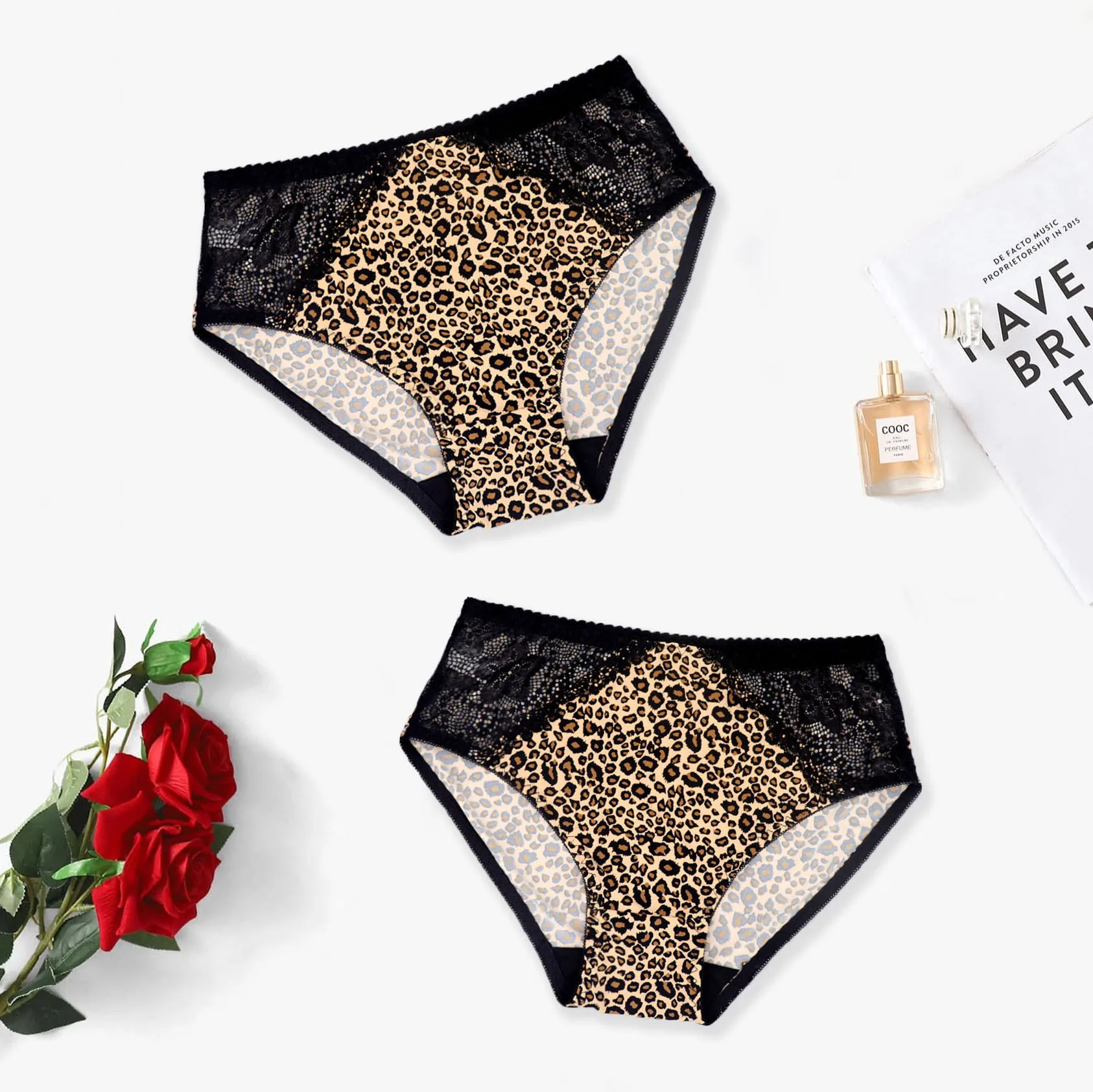 

Trufeeling 2pcs/lot Women Plus Size Panty High Quality Briefs Sexy Underwear Seamless Leopard Lingerie L XL 2XL 3XL 4XL