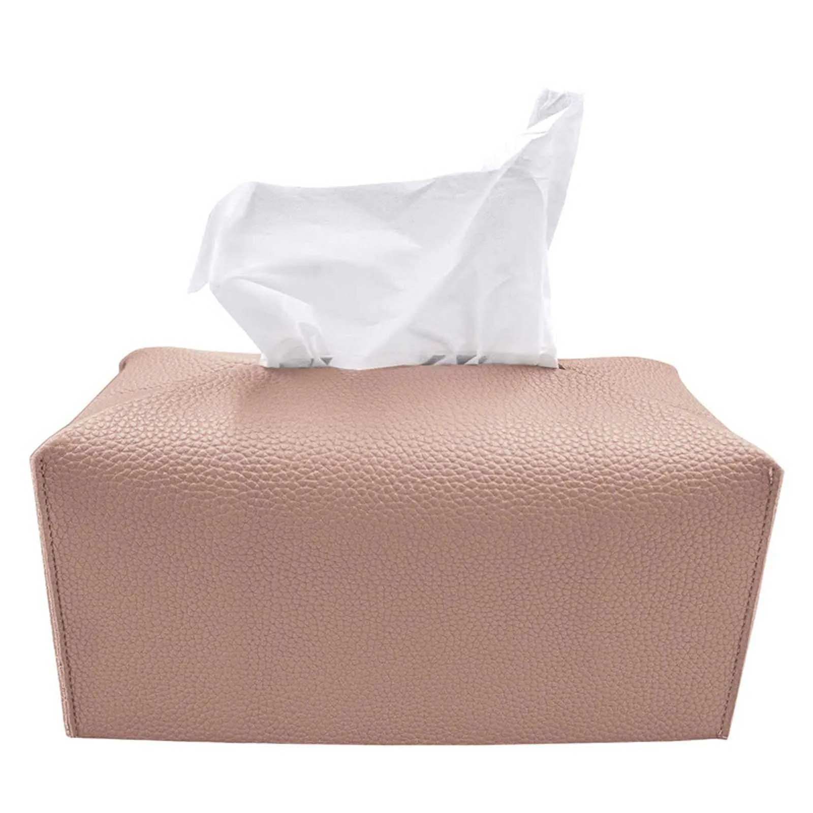 Tissue Box Halter Hause Wohnzimmer Kaffee Tisch Desktop Einfache Serviette Box Küche Lagerung Papier Box PU Leder Organisatoren – Detail 10
