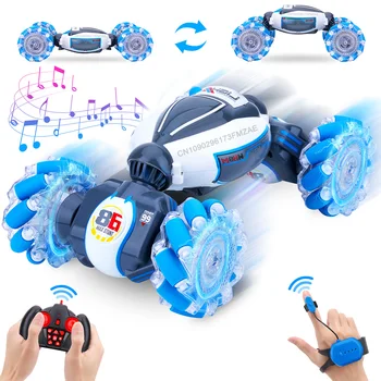 Gesture Sensing RC Stunt Car Toys Hand Controlled 2.4Ghz Remote Control Twist Cars 4WD Transform All-Terrain Off Road Vehicle 1