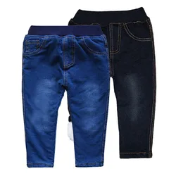 2023 High Quality Thick Warm Winter Jean Thicken Winter Warm Cashmere Jeans Boys Kids Trousers Children Pants 1-6Y