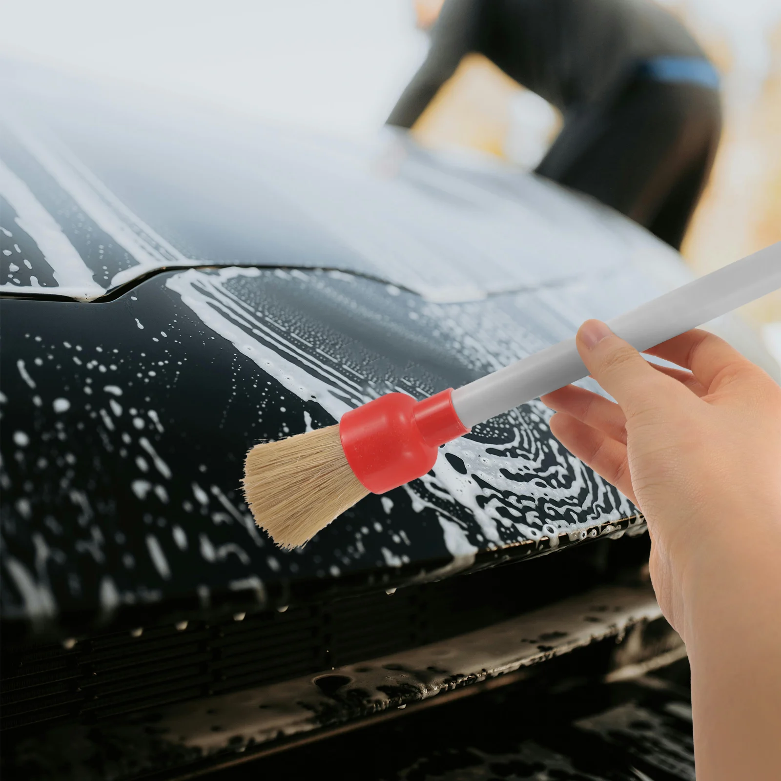 

Car Brush Auto Automotive Wash Tire for Cleaning Wheels Plastic Rim Tires Grease Engine