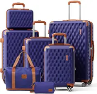 Ensemble de bagages légers et durables Melalenia 7 pièces, serrure TSA, valise de voyage avec sac de sport et trousse de toilette 1