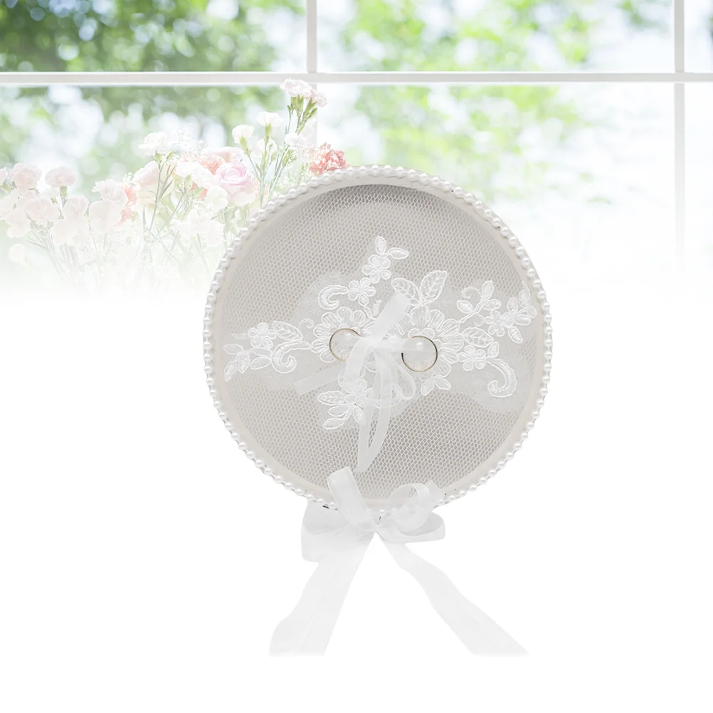 

Lace Ring Pillow Elegant Exquisite Flower Ring Bearer Pillow Cushion for Wedding Marriage Ceremony Engagement Decorations