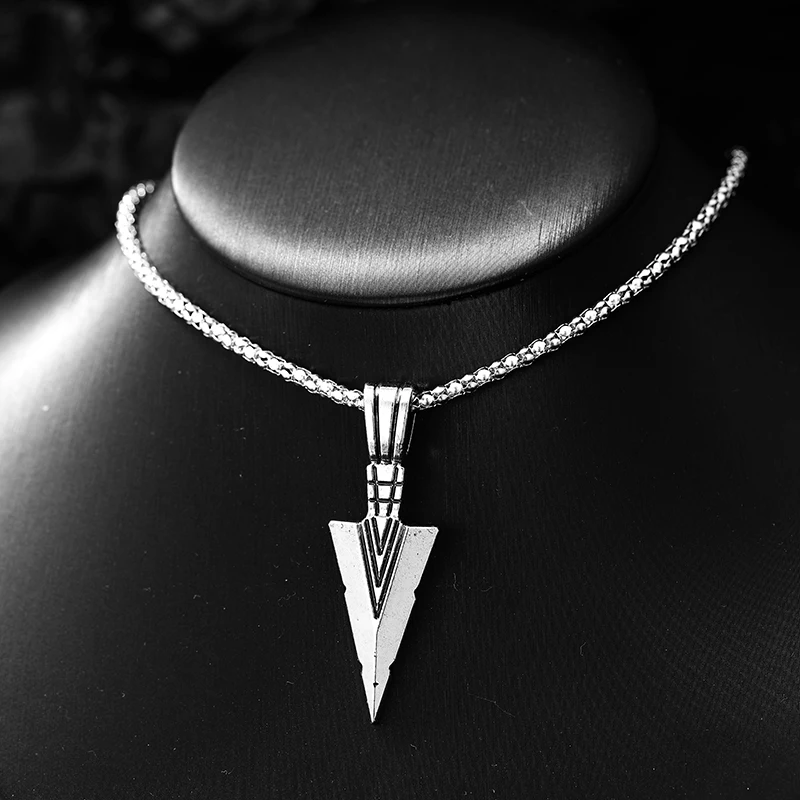 pendant necklace Men Warrior Spear Pendant Necklace Hip Hop Fashion Metal Necklace