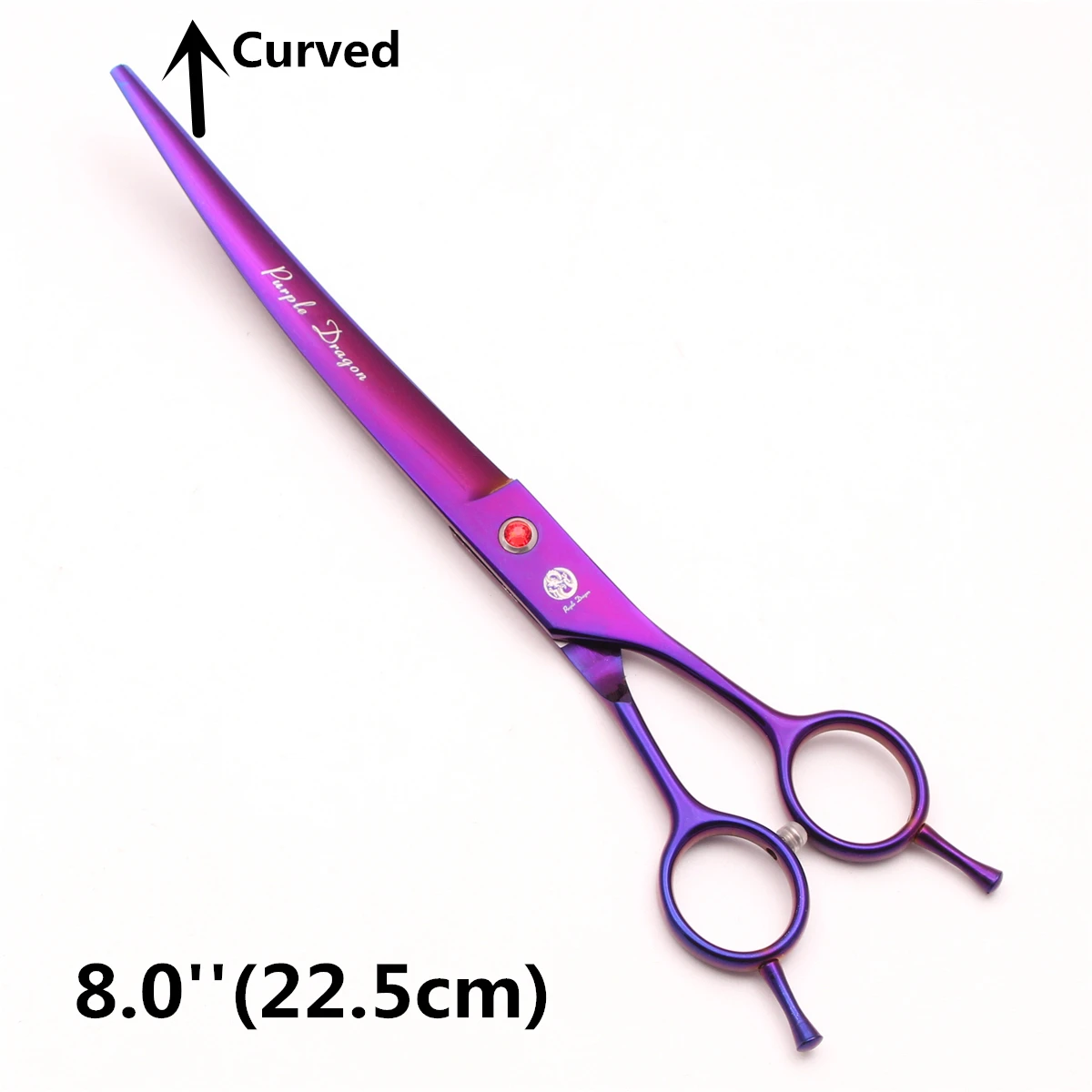 8 ''개 손질 가위 얇은 가위 Fishbone 전문 고양이 가위 동물 머리 절단 Janan Steel Purple Dragon Z4003