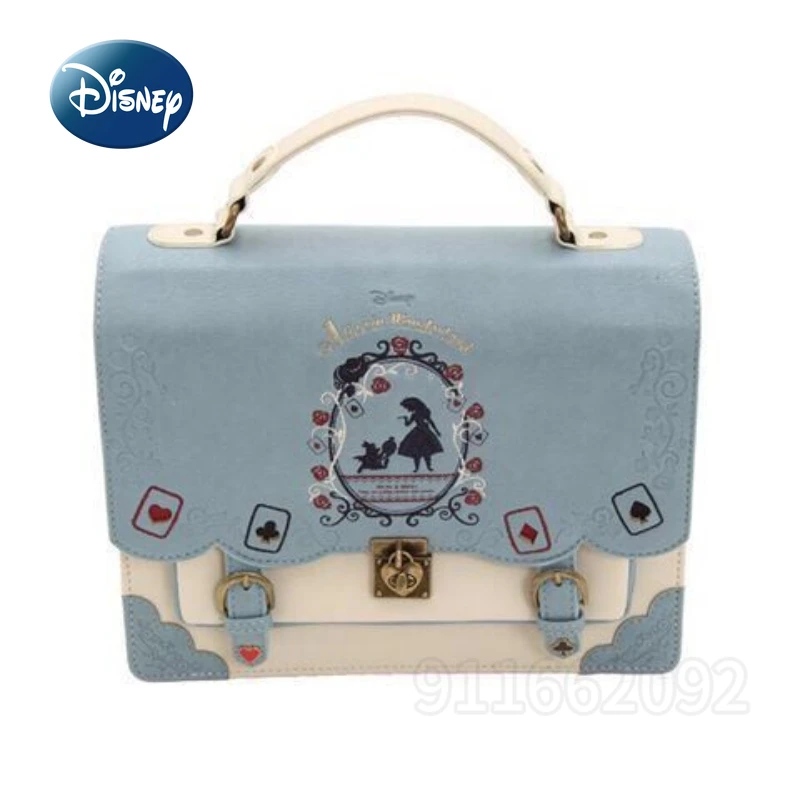 Disney Alice Original New Women's Handbag Luxury Brand Large Capacity Women's Backpack JK Style Cartoon Fashion Lolita Bag