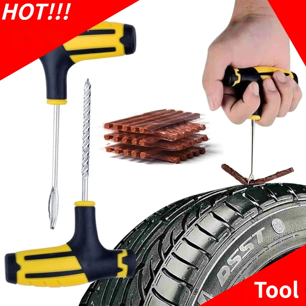 New Car Tire Repair Tool Tire Repair Kit Studding Tool Set Auto Bike Tubeless Tire Tyre Puncture Plug Garage Repair Tool Kit