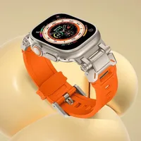 Bracelet de Sport pour Apple Watch S11/10 46MM 42mm 9 8 7 45mm Ultra 3/2 49MM bracelet de montre en Silicone couleur titane pour iWatch SE3 6 44mm 4