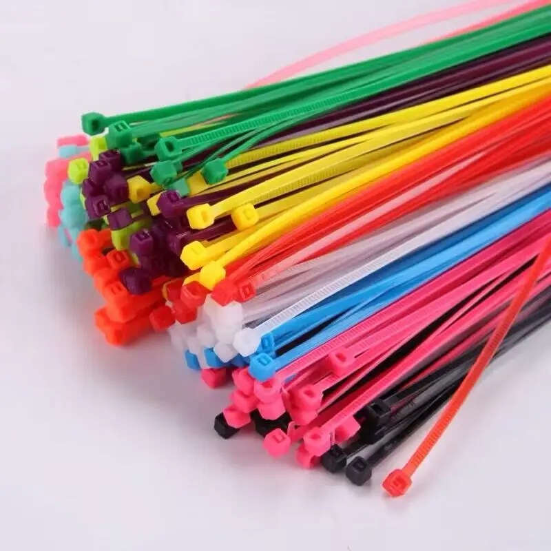 

cable tie Self-locking plastic nylon tie White Black Colorful Organiser Fasten Cable Wire Cable Zip Ties 100pcs/bag