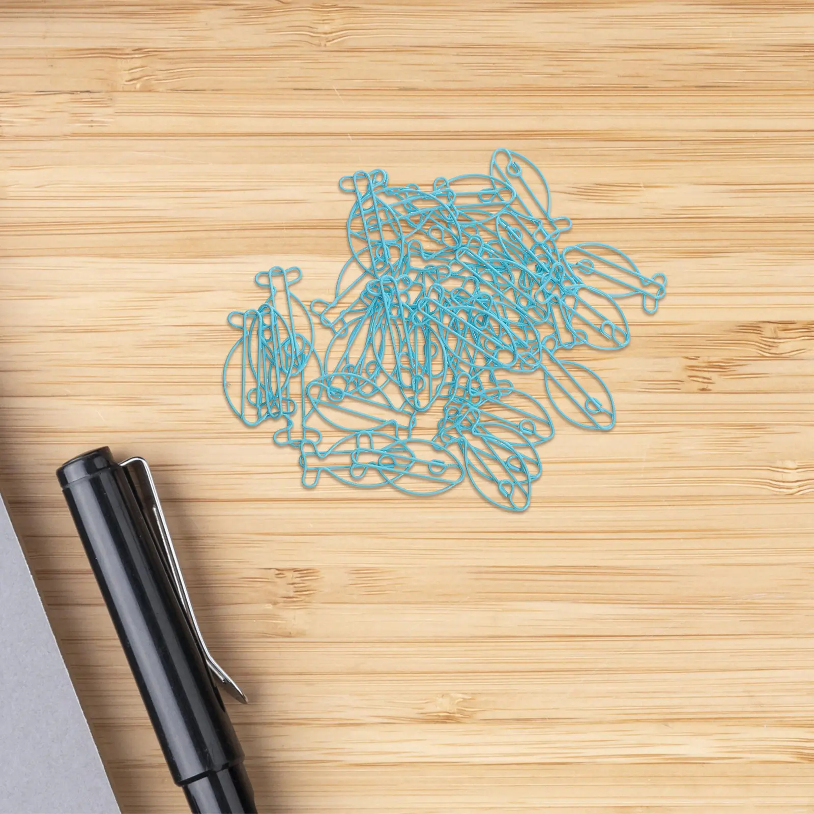 30Pcs 금속 물고기 종이 클립 사무실 학교 문서 정리를위한 창조적 인 장식 클립 종이 클립 세트 종이 클립