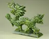100% Exquisite natural jade Handmade hand-carved dragon statues 3