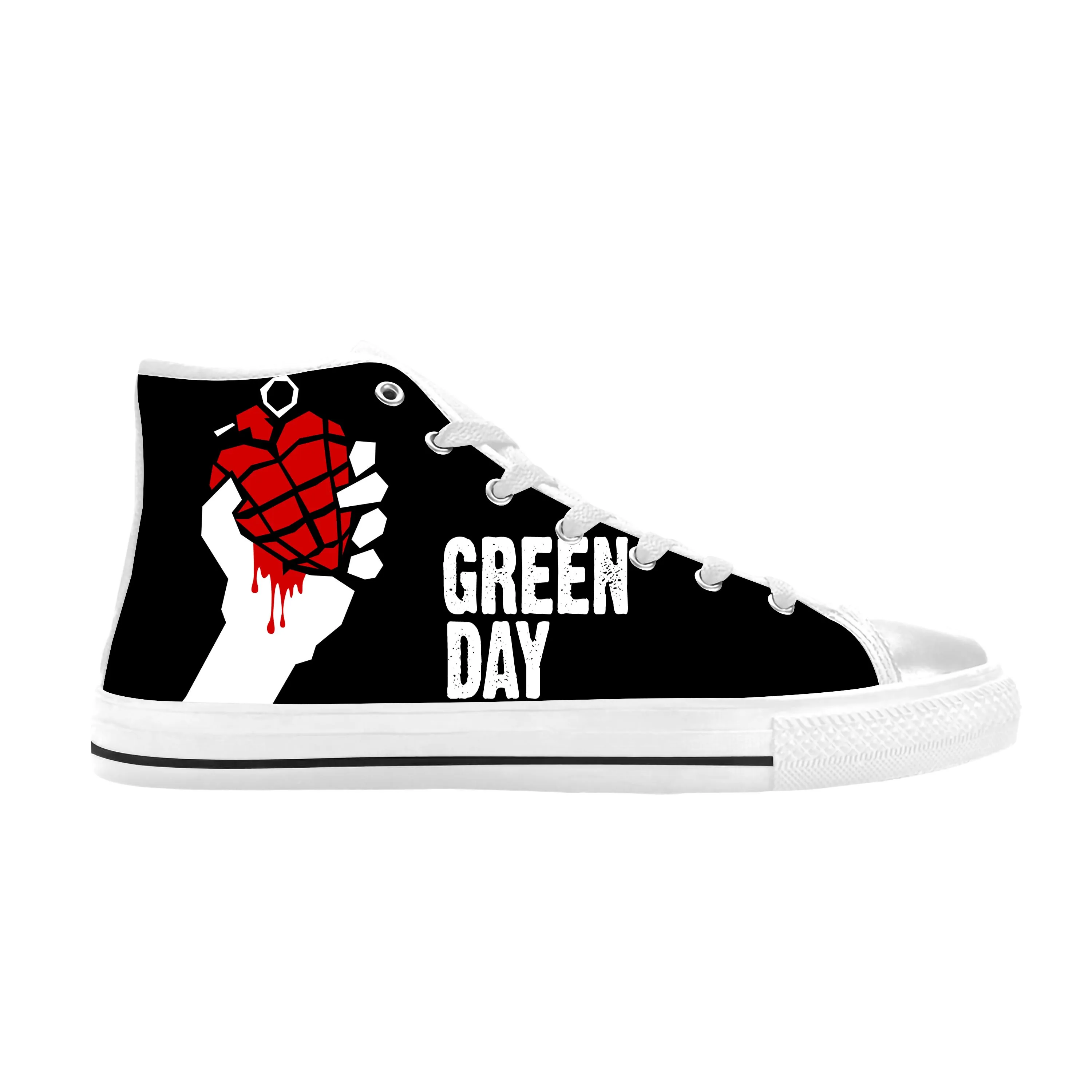 

Days Punk Rock Band Music Singer Cool Funny Green Casual Cloth Shoes High Top Comfortable Breathable 3D Print Men Women Sneakers