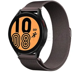 Elegant Milanese Magnetic Watch Strap, 22mm/20mm - Premium Mesh Band for Galaxy 5-4-4 classic (Coffee 8)