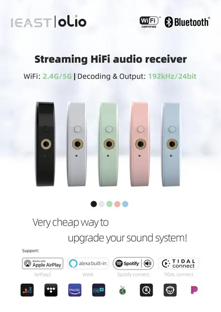 Audio Receiver Connect Alexa To Bluetooth Receiver Tidal Hifi Can