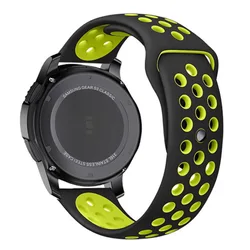Breathable Silicone Sports Watchband - 22mm Strap Bracelet for Huwei Watch 3 3Pro (Black Yellow)