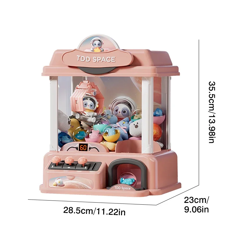 Big Size DIY Doll Machine Kids Coin Operated Play Game Mini Claw Catch Toy Crane Machines Music Doll Children Xmas Gifts Toys