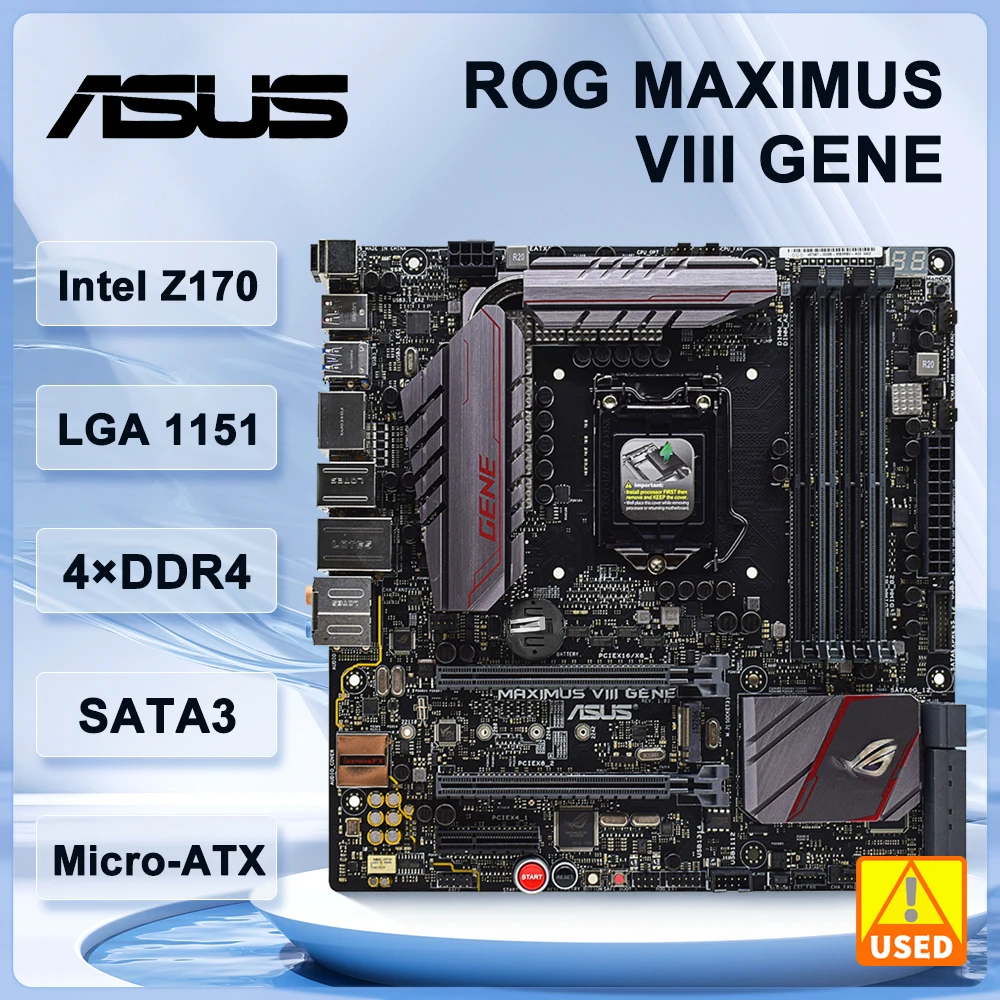 Asus Rog Maximus Viii Gene Intel Z170 ASUS-ROG-MAXIMUS-VIII-GENE-Motherboard-Intel-Z170-LGA-1151-DDR4-64GB