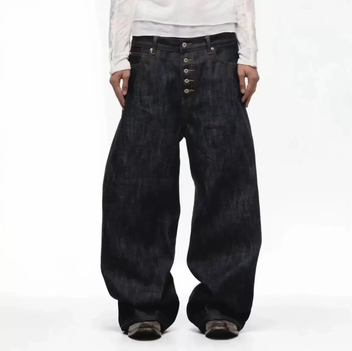 NoFaith Studios Baggy Original Jeans Bend Knife Straight Leg